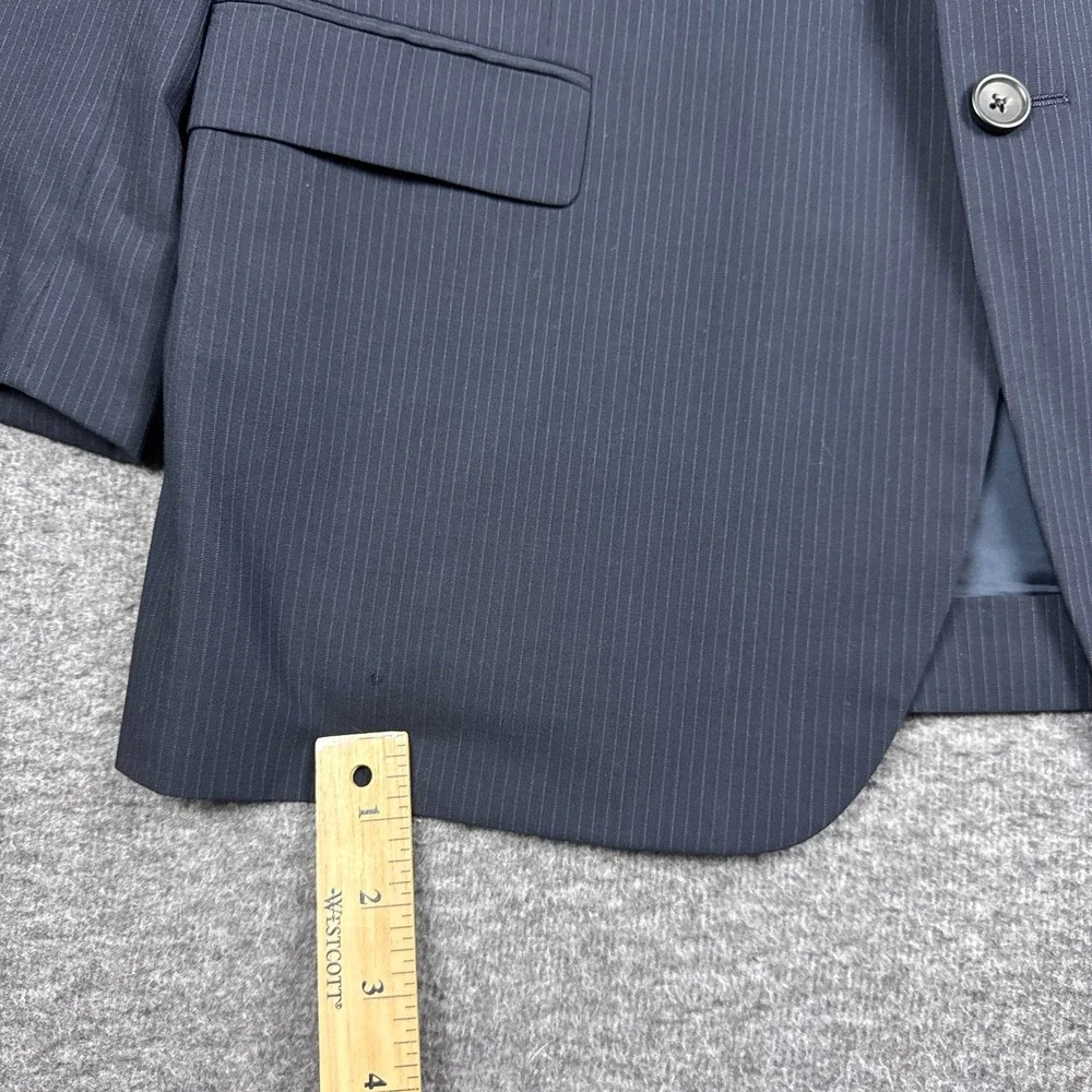 Brooks Brothers Blazer Mens 43R Navy Pinstripe Full Canvas Fitzgerald Brookscool